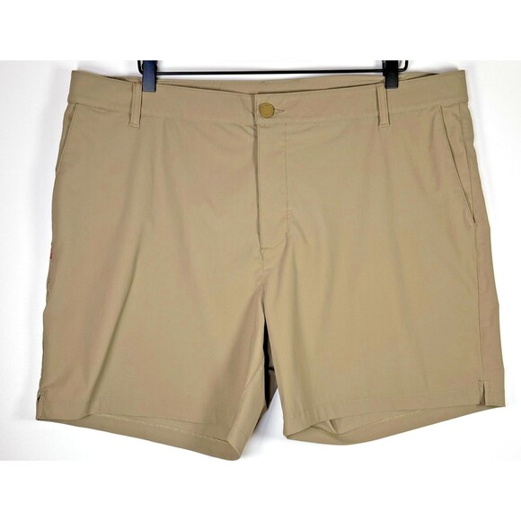 Rhone Mens Commuter Shorts 40 Khaki Tan Stretch Nylon Blend Golf Travel Casual - Picture 1 of 16